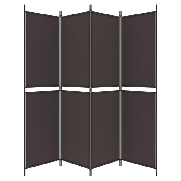 vidaXL 4-panels rumdeler 200x200 cm stof brun