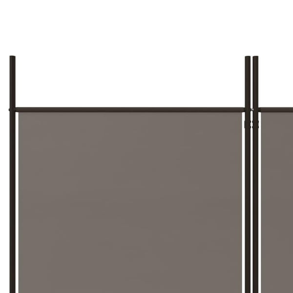 vidaXL Romdeler med 6 paneler antrasitt 300x200 cm stoff