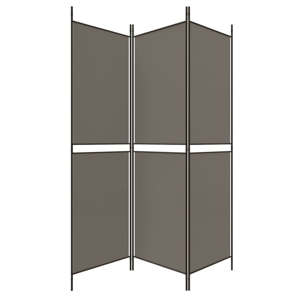 vidaXL Romdeler 3 paneler antrasitt 150x220 cm stoff