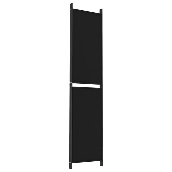 vidaXL Romdeler 5 paneler svart 250x220 cm stoff