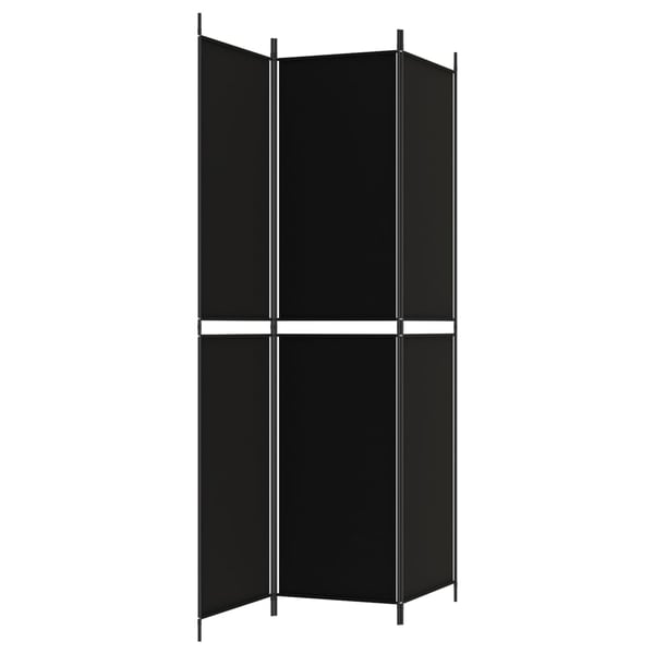 vidaXL Romdeler 3 paneler svart 150x220 cm stoff