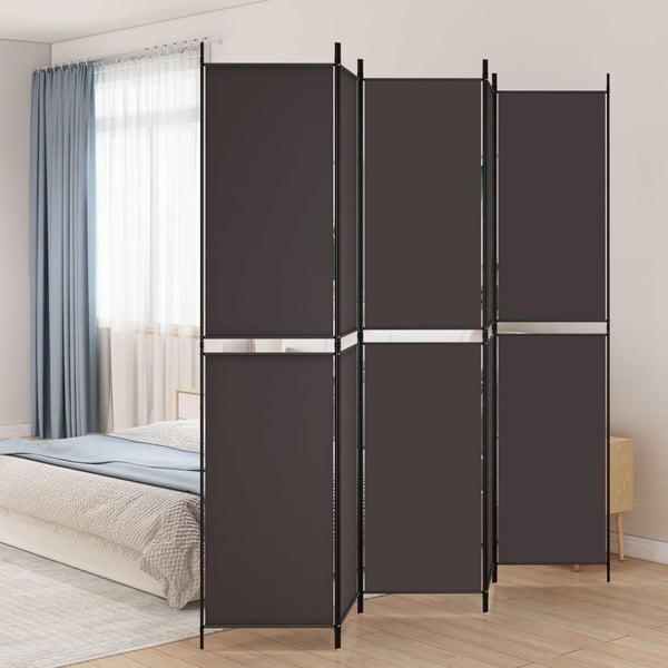 vidaXL 5-paneelinen Tilanjakaja ruskea 250x220 cm kangas