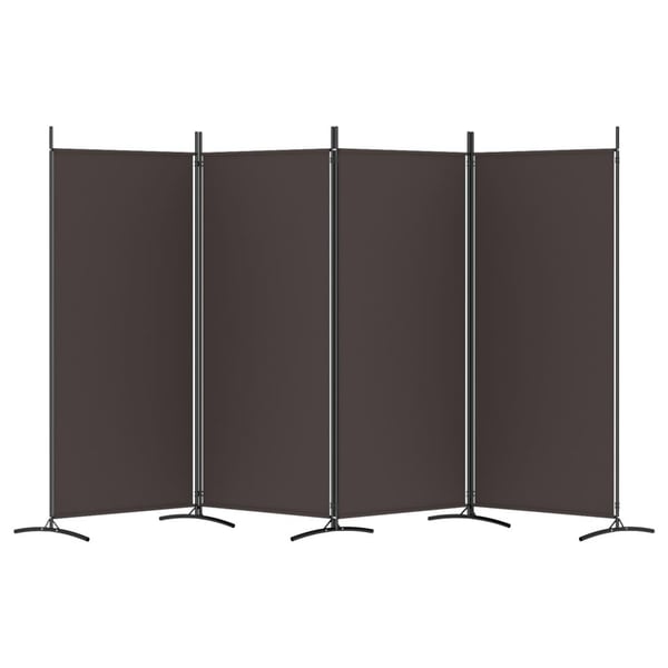 vidaXL 4-panels rumdeler 346x180 cm stof brun