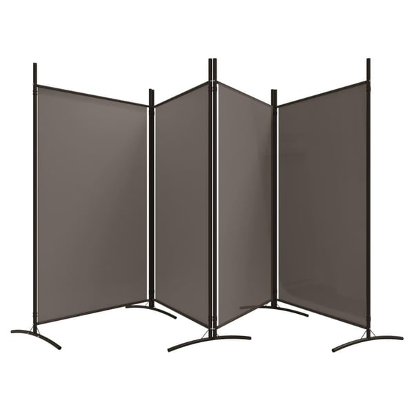 vidaXL Romdeler 4 paneler antrasitt 346x180 cm stoff