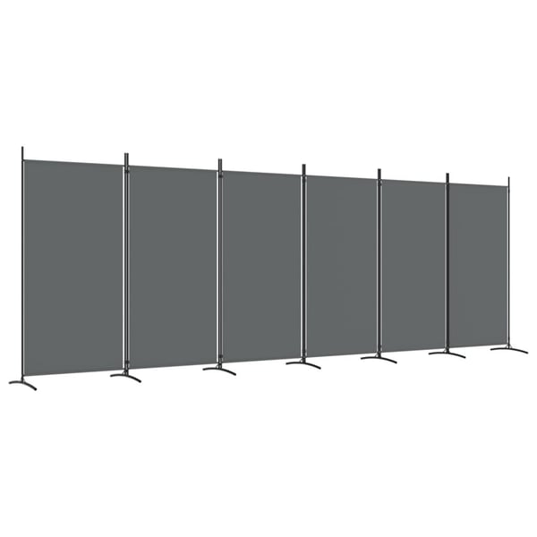 vidaXL 6-panels rumdeler 520x180 cm stof antracitgrå