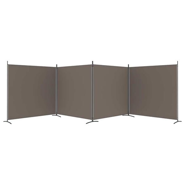 vidaXL Romdeler 4 paneler antrasitt 698x180 cm stoff