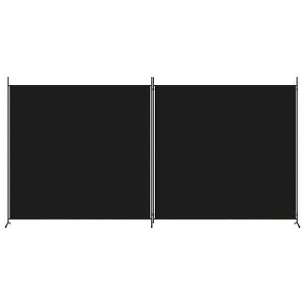 vidaXL 2-panels rumdeler 348x180 cm stof sort