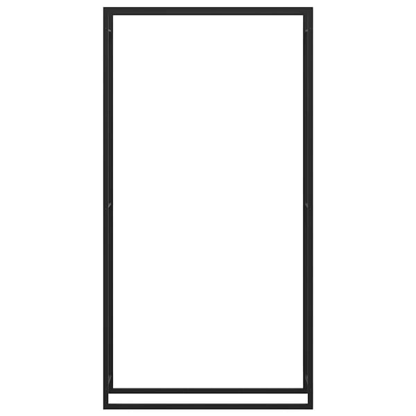 vidaXL Vedstativ matt svart 110x28x214 cm stål