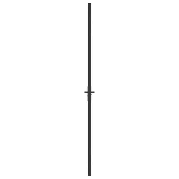 vidaXL Innerdør 76x201,5 cm svart ESG glass og aluminium