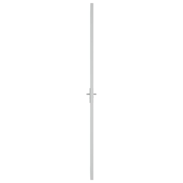 vidaXL Innerdør 83x201,5 cm hvit ESG glass og aluminium