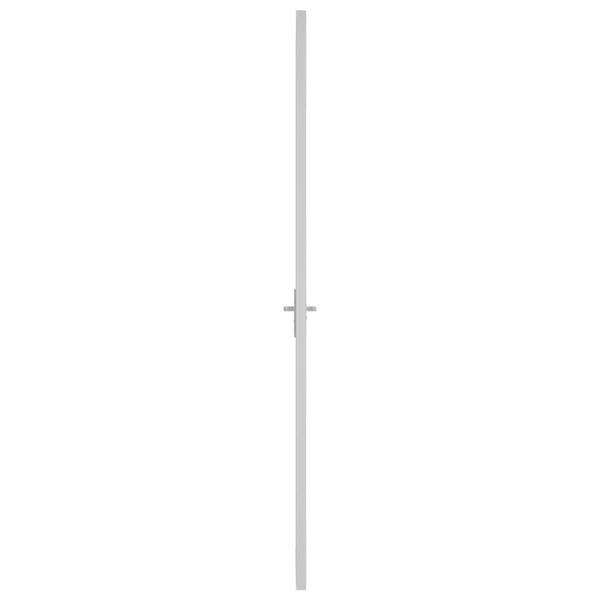 vidaXL Innerdør 93x201,5 cm hvit ESG glass og aluminium