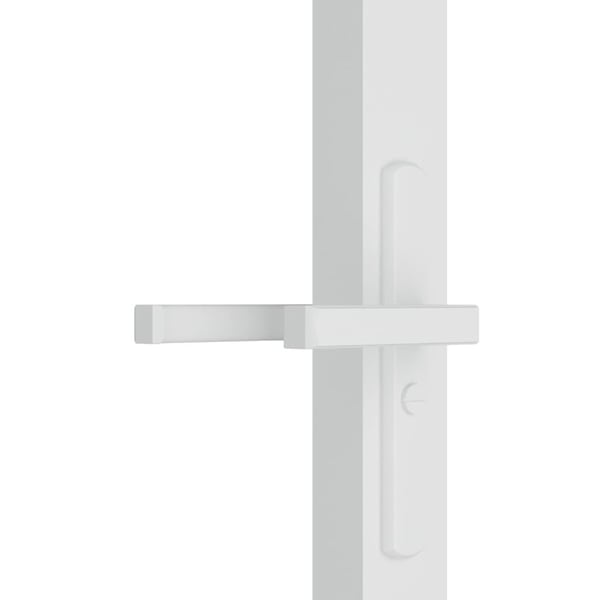vidaXL Innerdør 93x201,5 cm hvit ESG glass og aluminium