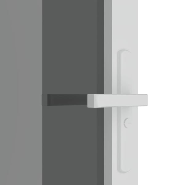 vidaXL Innerdør 76x201,5 cm hvit ESG glass og aluminium