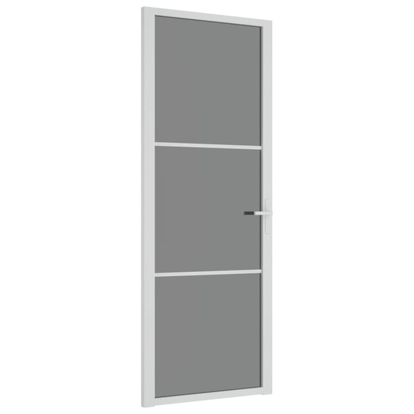 vidaXL dør 76x201,5 cm sikkerhedsglas og aluminium hvid