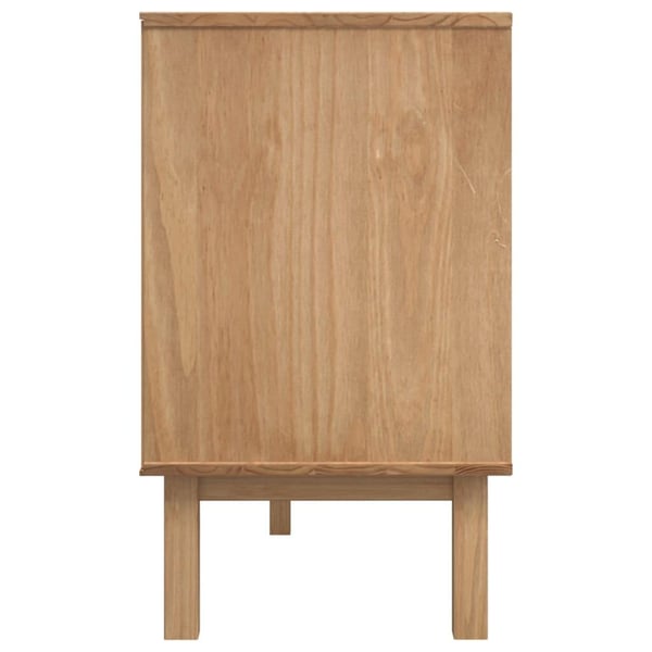 vidaXL Skjenk OTTA brun og hvit 114x43x73,5 cm heltre furu