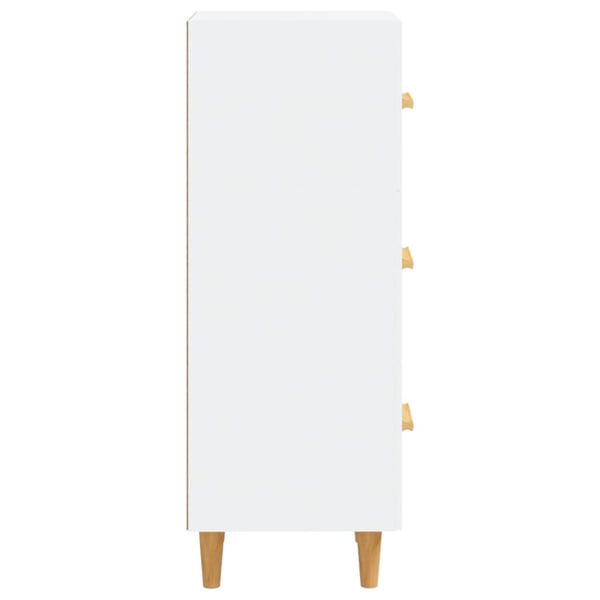 vidaXL Skjenk hvit 34,5x34x90 cm konstruert tre