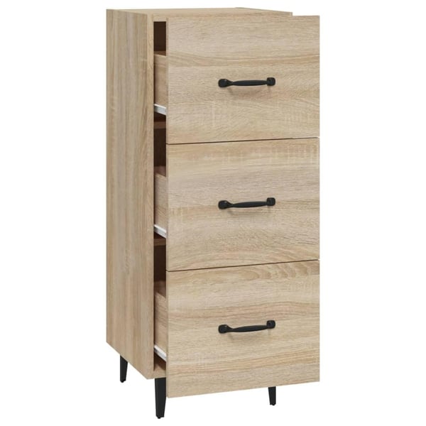 vidaXL Skjenk sonoma eik 34,5x34x90 cm konstruert tre