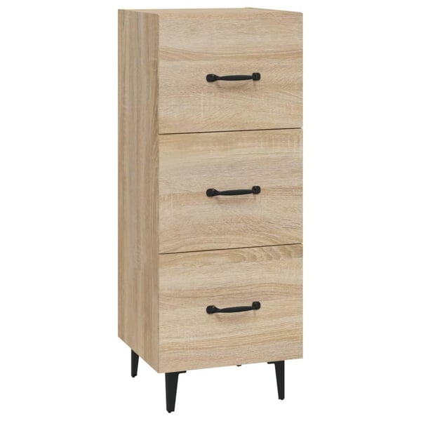 vidaXL Skjenk sonoma eik 34,5x34x90 cm konstruert tre