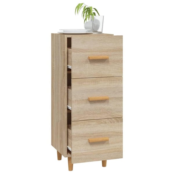 vidaXL Skjenk sonoma eik 34,5x34x90 cm konstruert tre