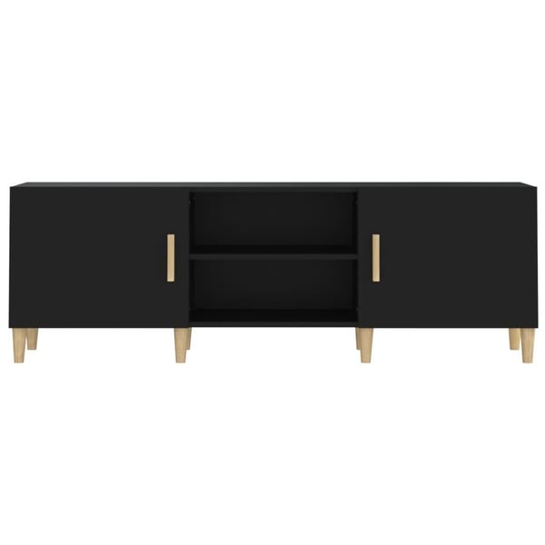 vidaXL tv-bord 150x30x50 cm konstrueret træ sort