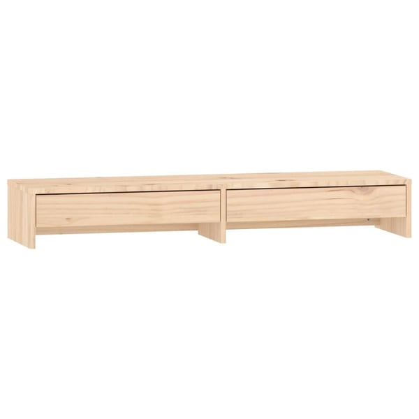 vidaXL Monitorstativ 100x27x15 cm heltre furu