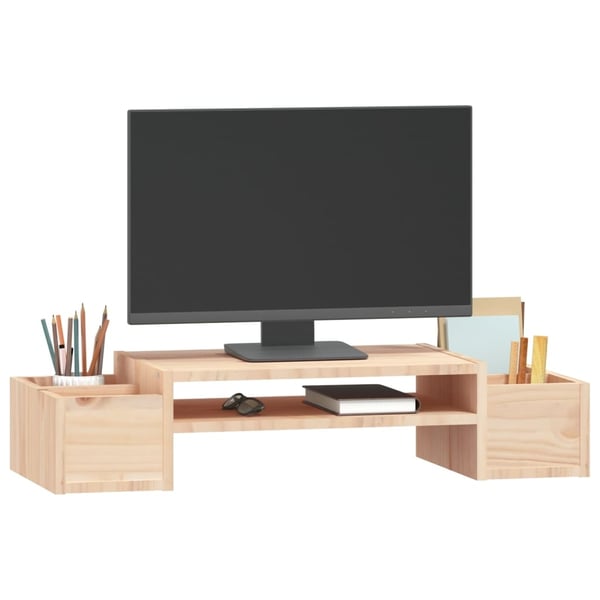vidaXL Monitorstativ 70x27,5x15 cm heltre furu