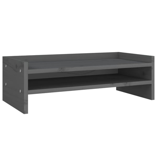 vidaXL Näyttökoroke harmaa 50x24x16 cm täysi mänty