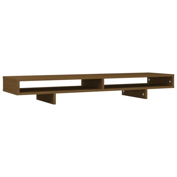 vidaXL Näyttökoroke hunajanruskea 100x27x14 cm täysi mänty