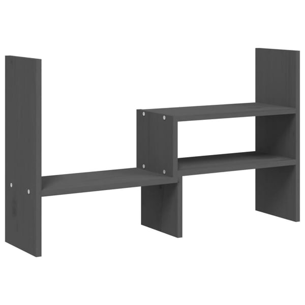 vidaXL skærmholder (39-72)x17x43 cm massivt fyrretræ grå