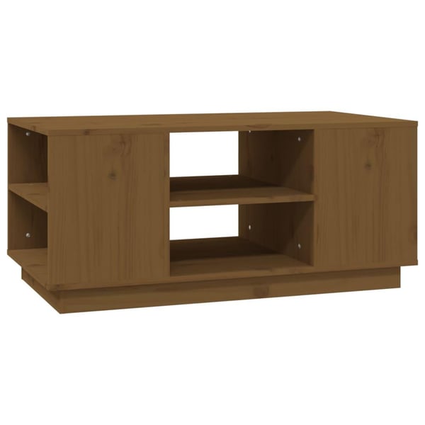 vidaXL Salongbord honningbrun 90x49x40,5 cm heltre furu