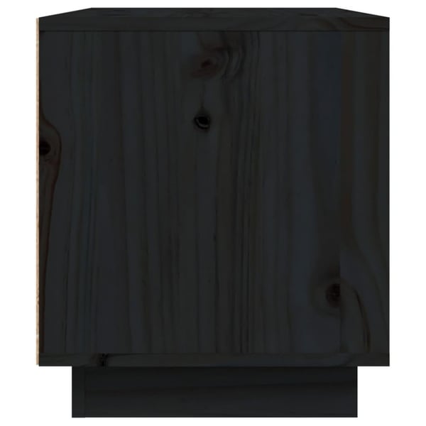 vidaXL TV-benk svart 80x35x40,5 cm heltre furu