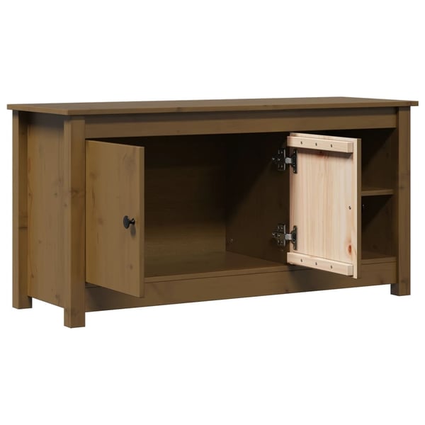 vidaXL TV-benk honningbrun 103x36,5x52 cm heltre furu
