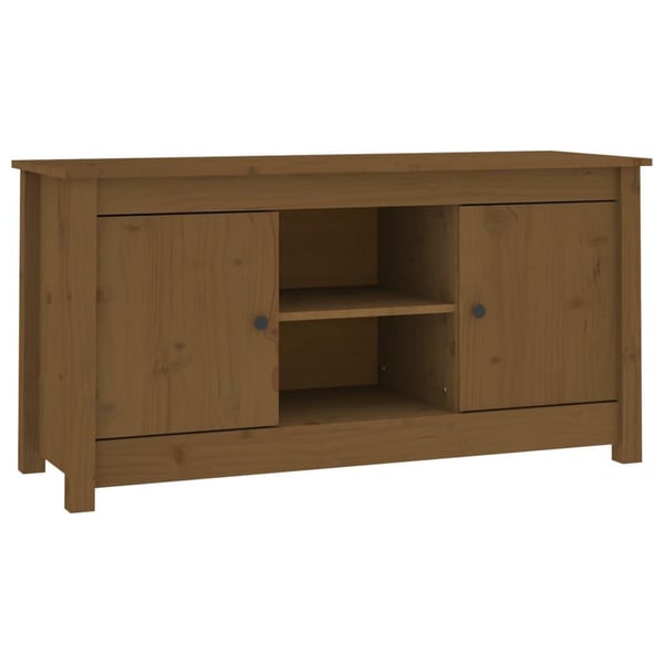 vidaXL TV-taso hunajanruskea 103x36,5x52 cm täysi mänty