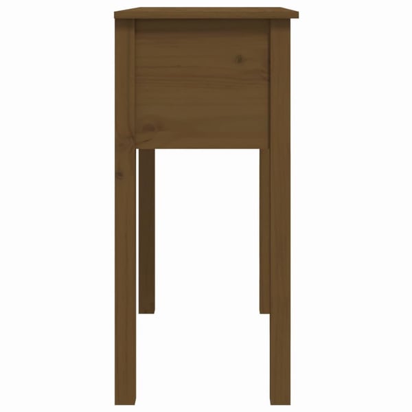 vidaXL konsolbord 70x35x75 cm massivt fyrretræ gyldenbrun