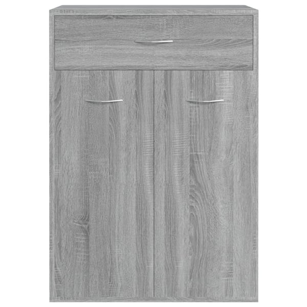 vidaXL Skoskap grå sonoma 60x35x84 cm konstruert tre