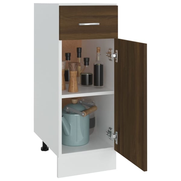 vidaXL Underskap med skuff Lyon brun eik 30x46x81,5 cm konstruert tre