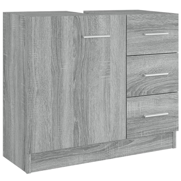 vidaXL Servantskap grå sonoma 63x30x54 cm konstruert tre