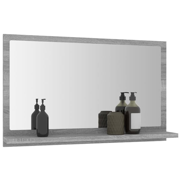 vidaXL Badespeil grå sonoma 60x10,5x37 cm konstruert tre