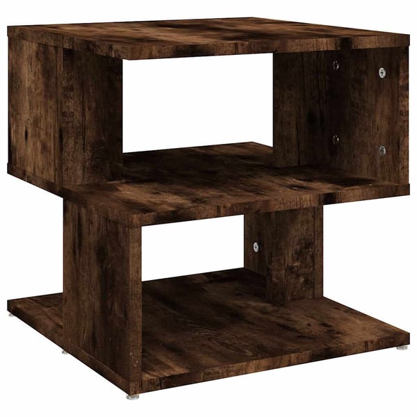 vidaXL sidebord 40x40x40 cm konstrueret træ røget egetræsfarve
