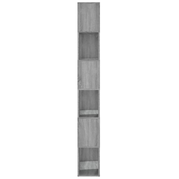 vidaXL Bokhylle/romdeler grå sonoma 60x24x186 cm
