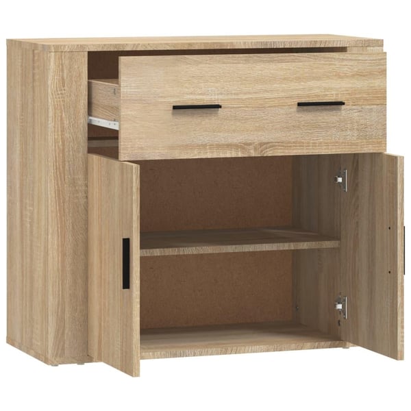 vidaXL Skjenk sonoma eik 80x33x70 cm konstruert tre