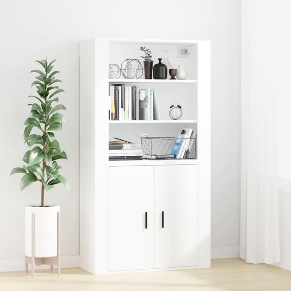 vidaXL Veggskap hvit 80x33x80 cm konstruert tre
