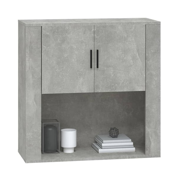 vidaXL Veggskap betonggrå 80x33x80 cm konstruert tre