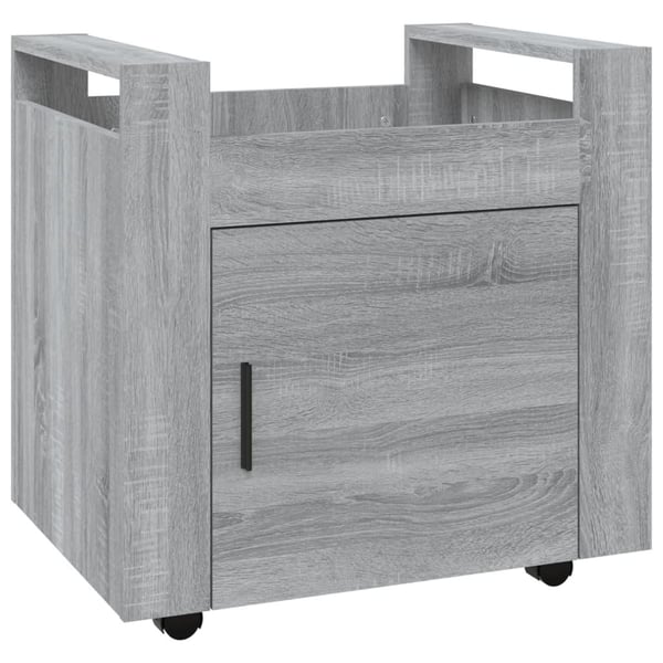 vidaXL Tralle til skrivebord grå eik 60x45x60 cm konstruert tre