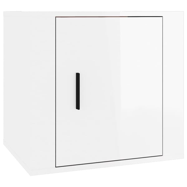 vidaXL Nattbord høyglans hvit 50x39x47 cm