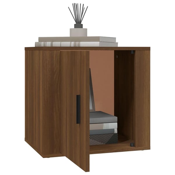 vidaXL sengeborde 2 stk. 50x39x47 cm brun egetræ