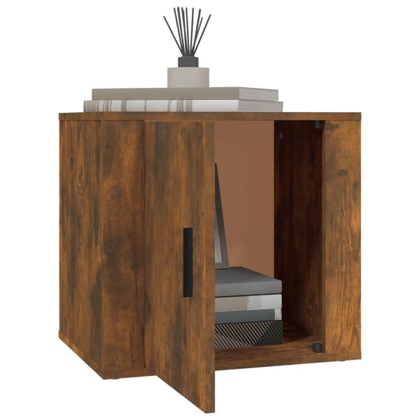 vidaXL sengebord 50x39x47 cm røget egetræsfarve