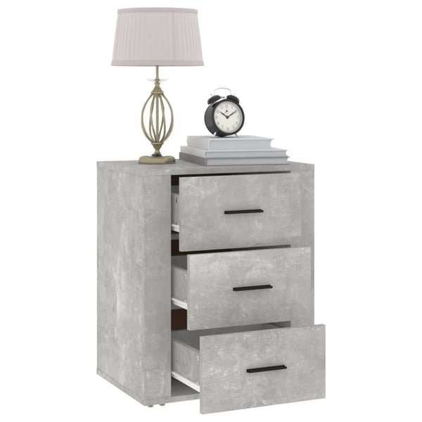 vidaXL Nattbord betonggrå 50x36x60 cm konstruert tre