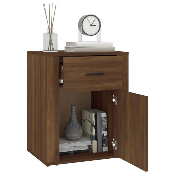 vidaXL Nattbord brun eik 50x36x60 cm konstruert tre