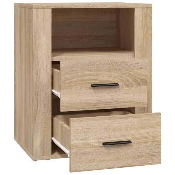 vidaXL Nattbord sonoma eik 50x36x60 cm konstruert tre